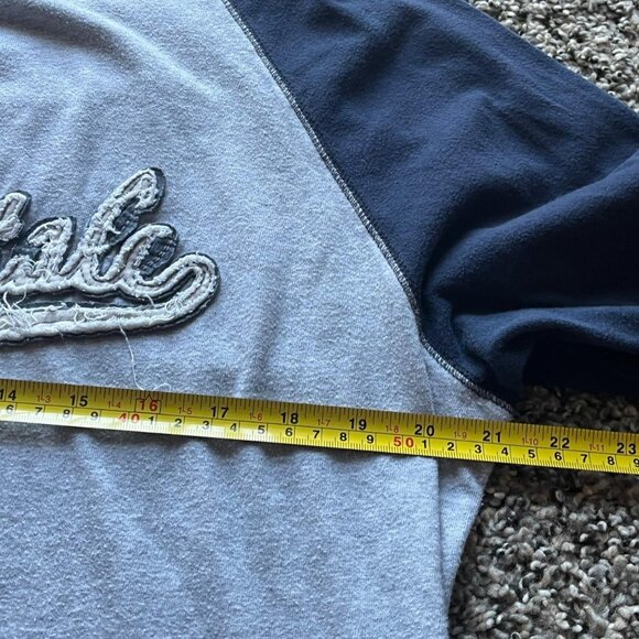 Y2K Aeropostale TShirt Women XL Gray Raglan Long Sleeve Preppy 2000s Nostalgic - Picture 6 of 7